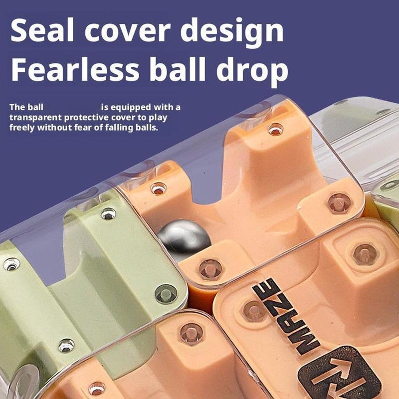 Maze Game Gravity 3D Labyrinth Puzzle Cube – Large Brain Teaser With Smooth Rotation Mechanism, Drop-resistant Abs Construction (Colorful) - Image 4